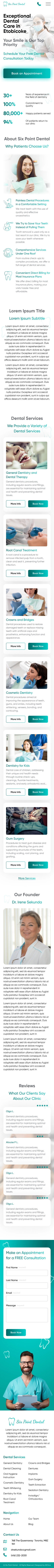 Dental Clinic Website Design & Development — mobile view